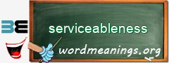 WordMeaning blackboard for serviceableness